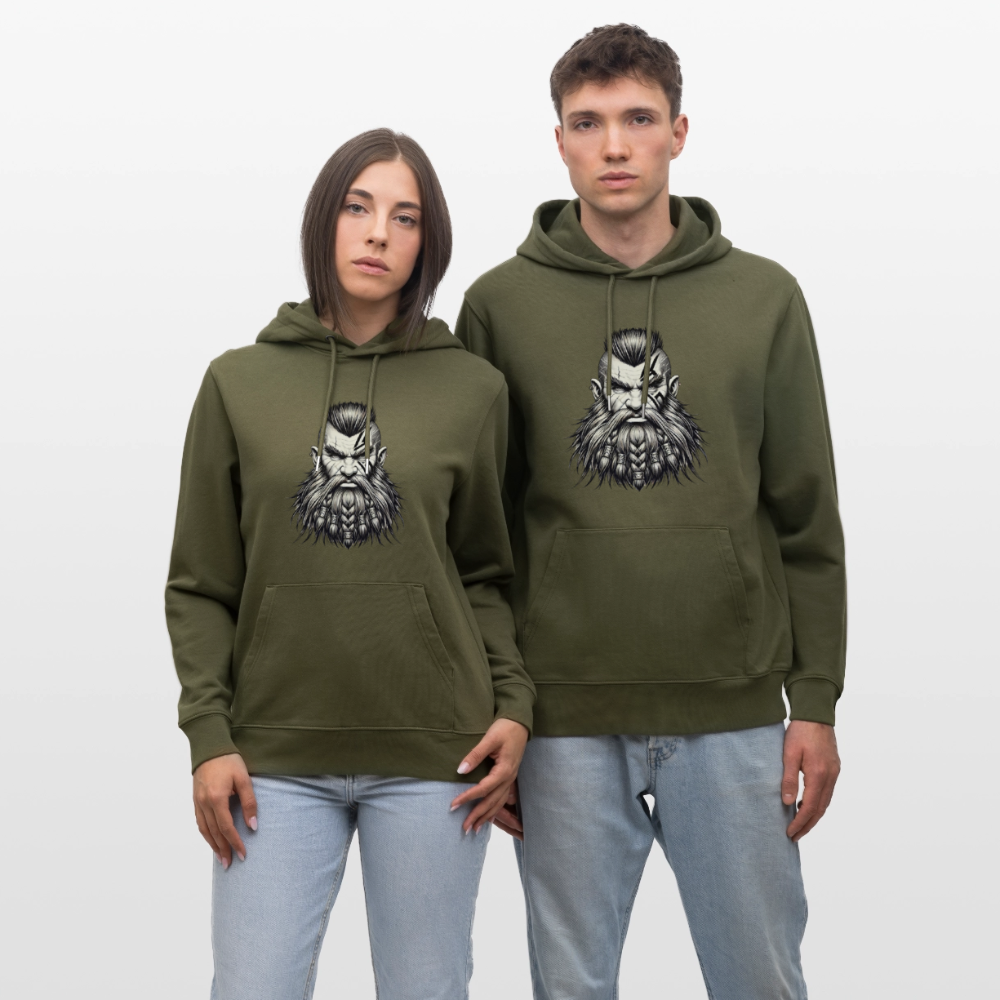 Stanley/Stella CRUISER Unisex Organic Hoodie Dwarves Head - khaki green