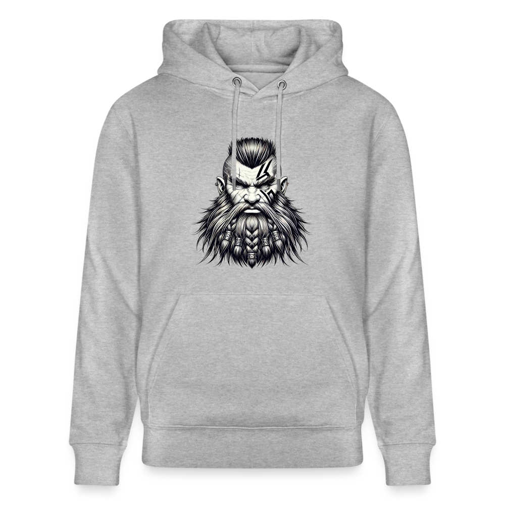 Stanley/Stella CRUISER Unisex Organic Hoodie Dwarves Head - heather grey