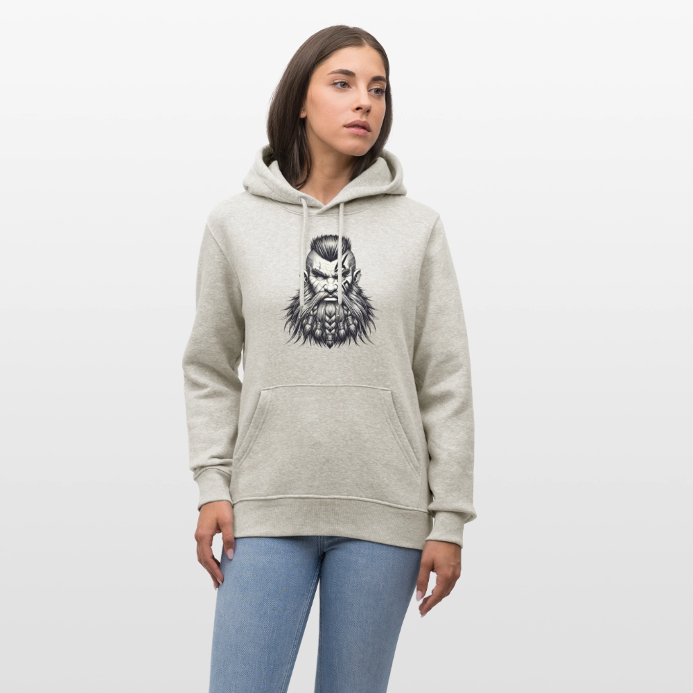 Stanley/Stella CRUISER Unisex Organic Hoodie Dwarves Head - heather oatmeal
