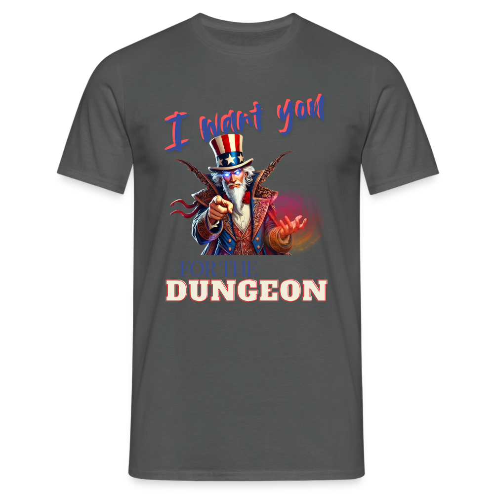 Dungeon Master Shirt "I want you for the Dungeon" - charcoal grey