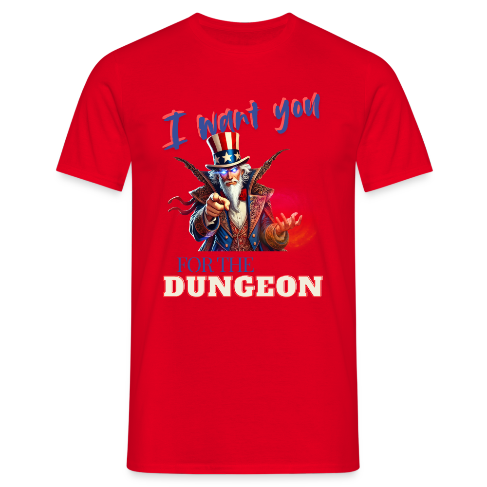 Dungeon Master Shirt "I want you for the Dungeon" - red