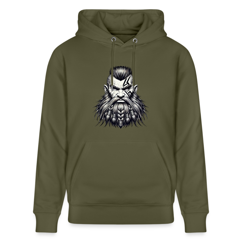 Stanley/Stella CRUISER Unisex Organic Hoodie Dwarves Head - khaki green