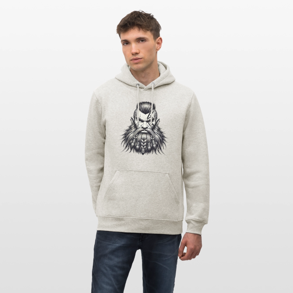 Stanley/Stella CRUISER Unisex Organic Hoodie Dwarves Head - heather oatmeal