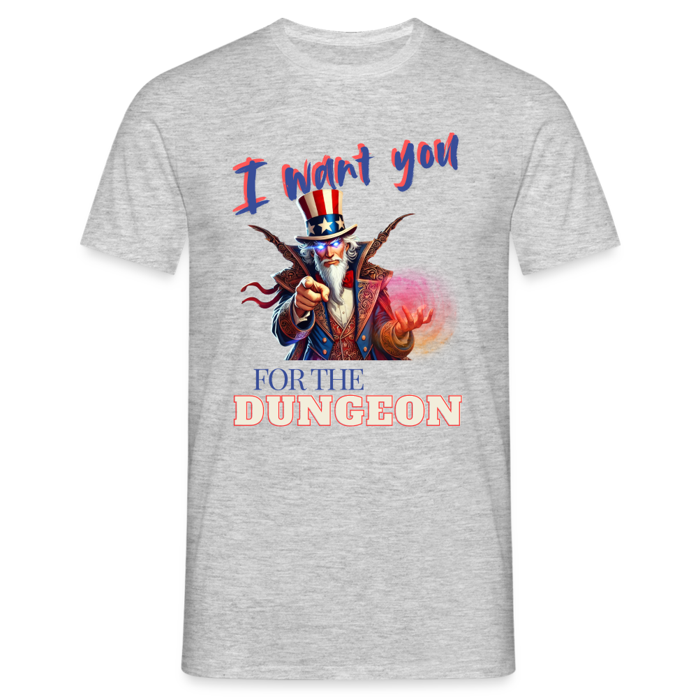 Dungeon Master Shirt "I want you for the Dungeon" - heather grey