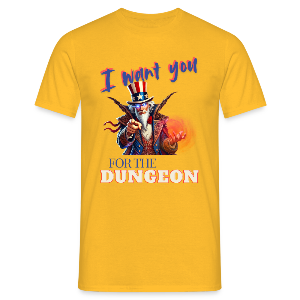 Dungeon Master Shirt "I want you for the Dungeon" - yellow