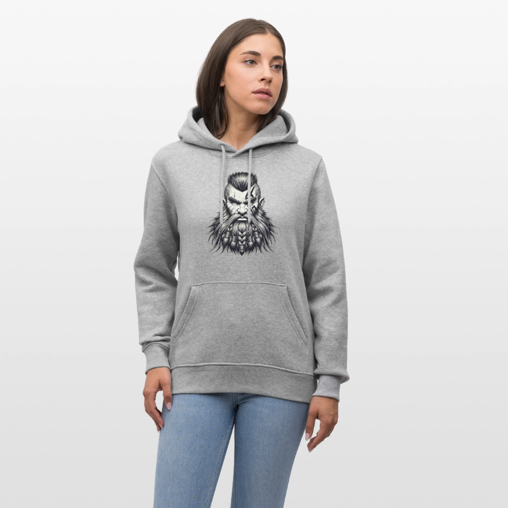 Stanley/Stella CRUISER Unisex Organic Hoodie Dwarves Head - heather grey