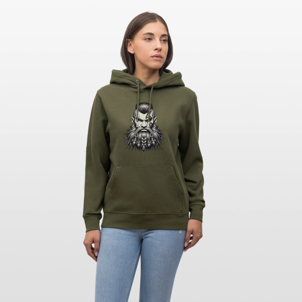 Stanley/Stella CRUISER Unisex Organic Hoodie Dwarves Head - khaki green