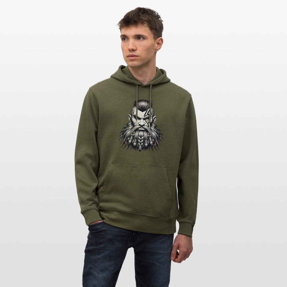 Stanley/Stella CRUISER Unisex Organic Hoodie Dwarves Head - khaki green